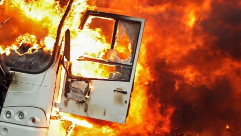 Утром в Вольске сгорели два автобуса