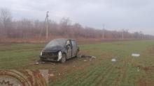 Автоледи перевернулась в иномарке в  Энгельсском районе